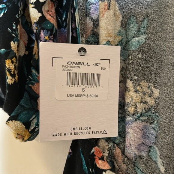 O'Neill Alta Floral Print Open Back Minidress - Picture 4 of 6